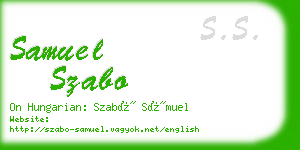 samuel szabo business card